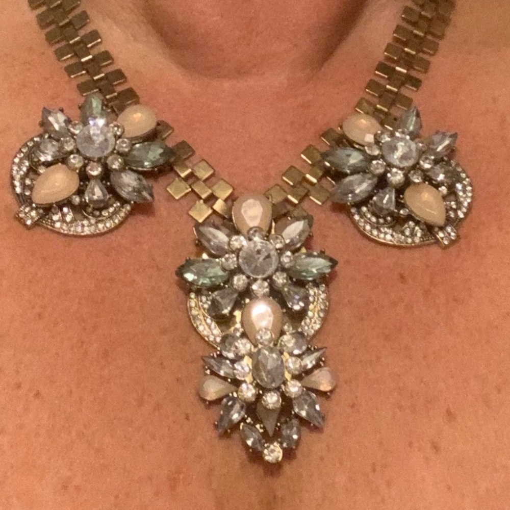 Vintage Rhinestone Statement Necklace